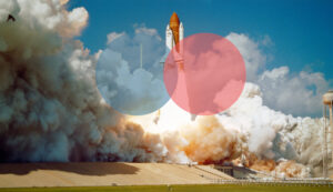 Websites for startups of a Rocket Taking Off Symbolizing The Start of A Business Venture Using Web Design
